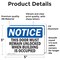 Signmission This Door Must Remain Unlocked When Building, 5 in W x Rectangle, Vinyl Decal OS-2PACK-NS-D-35-L-18602 - alternate 4